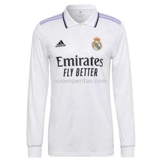 Maglie da Calcio Real Madrid Prima Tenuta 2022-2023 Manica Lunga