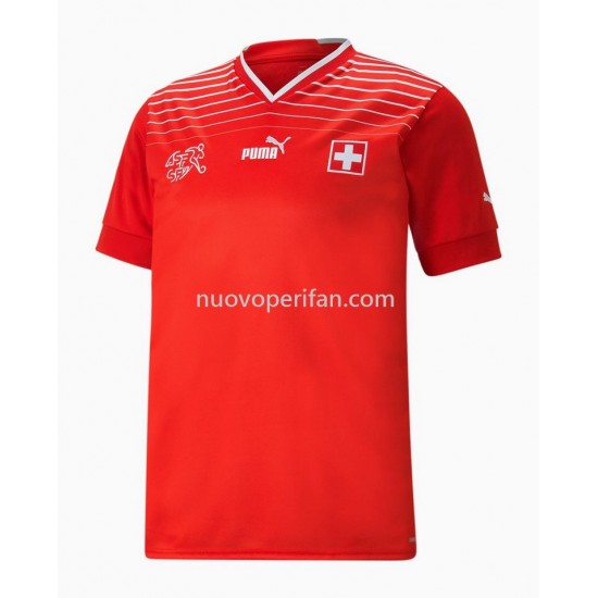 Maglie da Calcio Svizzera Prima Tenuta Mondiali 2022 Manica Corta