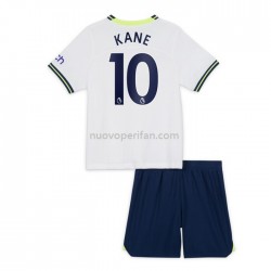 Maglie da Calcio Tottenham Hotspur Harry Kane 10 Bambino Prima Tenuta 2022-2023 Manica Corta