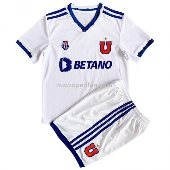Maglie da Calcio Universidad de Chile Bambino Trasferta Tenuta 2022 Manica Corta