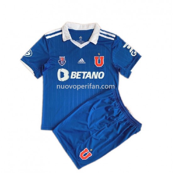 Maglie da Calcio Universidad de Chile Bambino Prima Tenuta 2022 Manica Corta