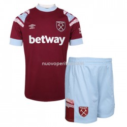 Maglie da Calcio West Ham United Bambino Prima Tenuta 2022-2023 Manica Corta