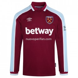 Maglie da Calcio West Ham United Prima Tenuta 2021-2022 Manica Lunga