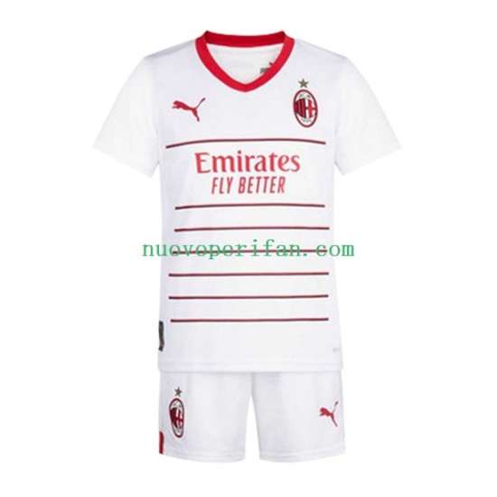 Maglie da Calcio AC Milan Bambino Trasferta Tenuta 2022-2023 Maniche Corte