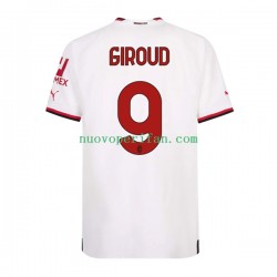 Maglie da Calcio AC Milan Olivier Giroud 9 Uomo Trasferta Tenuta 2022-2023 Maniche Corte