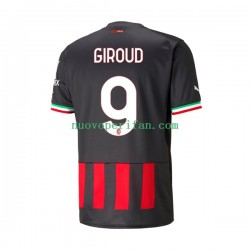 Maglie da Calcio AC Milan Olivier Giroud 9 Uomo Prima Tenuta 2022-2023 Maniche Corte