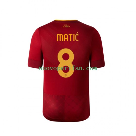 Maglie da Calcio AS Roma Matic 8 Uomo Prima Tenuta 2022-2023 Maniche Corte