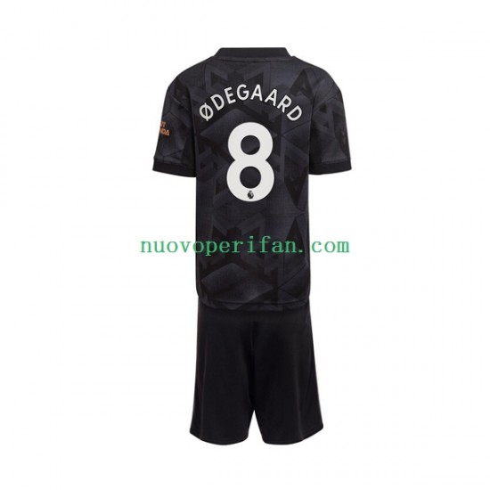 Maglie da Calcio Arsenal Odegaard 8 Bambino Trasferta Tenuta 2022-2023 Maniche Corte