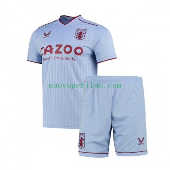 Maglie da Calcio Aston Villa Bambino Trasferta Tenuta 2022-2023 Maniche Corte