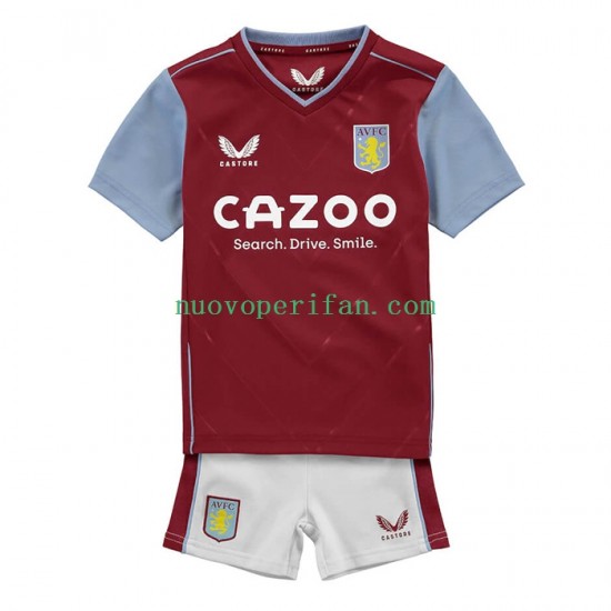Maglie da Calcio Aston Villa Bambino Prima Tenuta 2022-2023 Maniche Corte