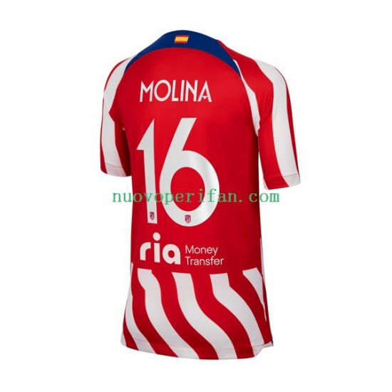 Maglie da Calcio Atlético Madrid Nahuel Molina 16 Uomo Prima Tenuta 2022-2023 Maniche Corte