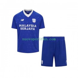 Maglie da Calcio Cardiff City Bambino Prima Tenuta 2022-2023 Maniche Corte