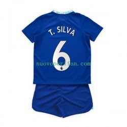 Maglie da Calcio Chelsea T. Silva 6 Bambino Prima Tenuta 2022-2023 Maniche Corte