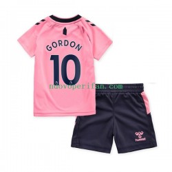 Maglie da Calcio Everton Gordon 10 Bambino Trasferta Tenuta 2022-2023 Maniche Corte