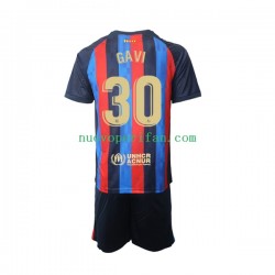Maglie da Calcio FC Barcelona Gavi 30 Bambino Prima Tenuta 2022-2023 Maniche Corte