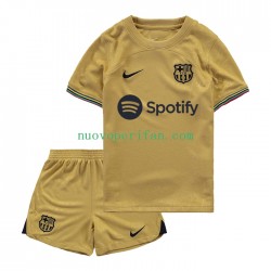 Maglie da Calcio FC Barcelona Bambino Trasferta Tenuta 2022-2023 Maniche Corte