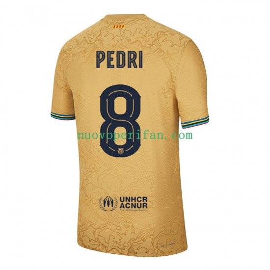 Maglie da Calcio FC Barcelona Pedri 8 Uomo Trasferta Tenuta 2022-2023 Maniche Corte