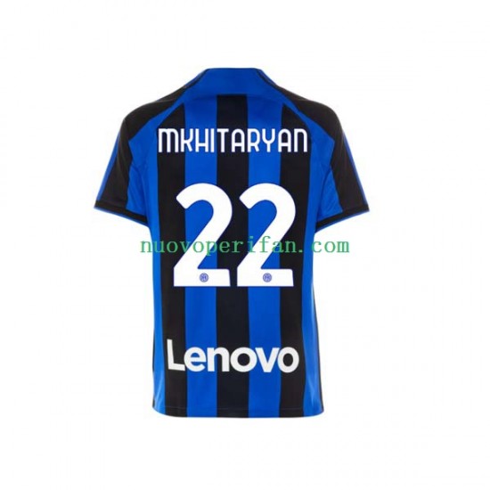 Maglie da Calcio Inter Milan Henrikh Mkhitaryan 22 Uomo Prima Tenuta 2022-2023 Maniche Corte