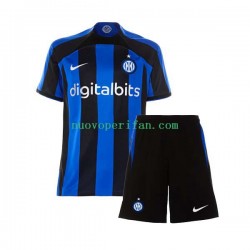 Maglie da Calcio Inter Milan Bambino Prima Tenuta 2022-2023 Maniche Corte