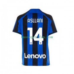 Maglie da Calcio Inter Milan Kristjan Asllani 14 Uomo Prima Tenuta 2022-2023 Maniche Corte