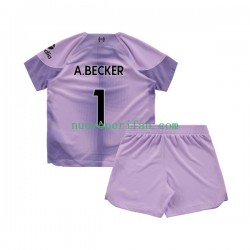 Maglie da Calcio Liverpool Alisson Becker 1 Portiere Bambino Prima Tenuta 2022-2023 Maniche Corte