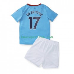 Maglie da Calcio Manchester City De Bruyne 17 Bambino Prima Tenuta 2022-2023 Maniche Corte