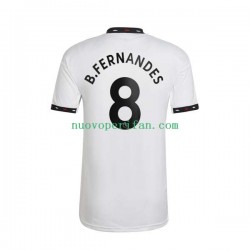 Maglie da Calcio Manchester United Bruno Fernandes 8 Uomo Trasferta Tenuta 2022-2023 Maniche Corte