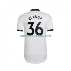 Maglie da Calcio Manchester United Elanga 36 Uomo Trasferta Tenuta 2022-2023 Maniche Corte