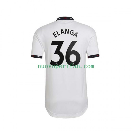 Maglie da Calcio Manchester United Elanga 36 Uomo Trasferta Tenuta 2022-2023 Maniche Corte