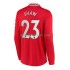 Maglie da Calcio Manchester United Luke Shaw 23 Uomo Prima Tenuta 2022-2023 Maniche Lunghe
