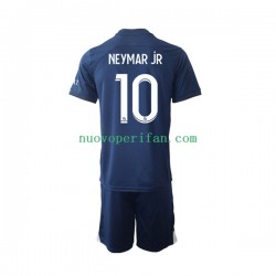 Maglie da Calcio Paris Saint-Germain Neymar Jr 10 Bambino Prima Tenuta 2022-2023 Maniche Corte