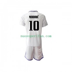 Maglie da Calcio Real Madrid Modrić 10 Bambino Prima Tenuta 2022-2023 Maniche Corte