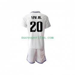 Maglie da Calcio Real Madrid Vinicius Junior 20 Bambino Prima Tenuta 2022-2023 Maniche Corte
