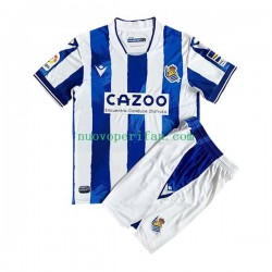 Maglie da Calcio Real Sociedad Bambino Prima Tenuta 2022-2023 Maniche Corte