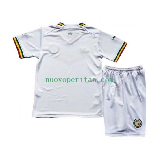 Maglie da Calcio Senegal Bambino Prima Tenuta Mondiali 2022 Maniche Corte