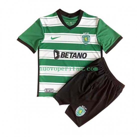 Maglie da Calcio Sporting CP Bambino Prima Tenuta 2022-2023 Maniche Corte