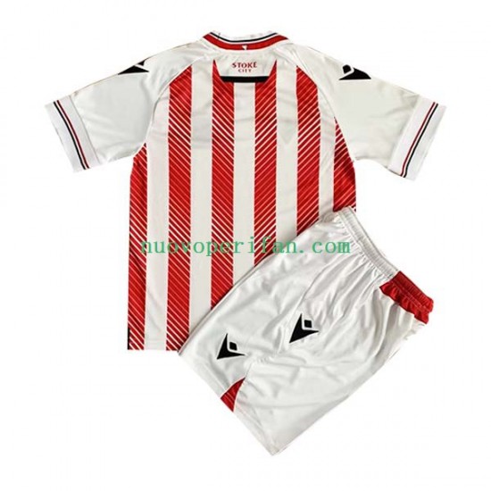 Maglie da Calcio Stoke City Bambino Prima Tenuta 2022-2023 Maniche Corte