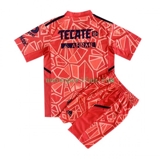 Maglie da Calcio Tigres UANL Portiere Bambino Trasferta Tenuta 2022-2023 Maniche Corte