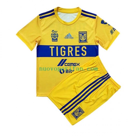 Maglie da Calcio Tigres UANL Bambino Prima Tenuta 2022-2023 Maniche Corte