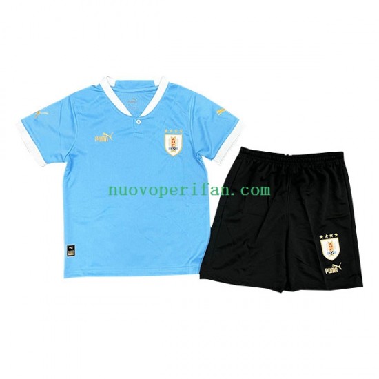 Maglie da Calcio Uruguay Bambino Prima Tenuta 2022 Maniche Corte