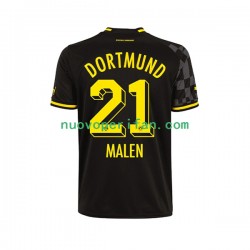 Maglie da Calcio Borussia Dortmund Donyell Malen 21 Uomo Trasferta Tenuta 2022-2023 Maniche Corte