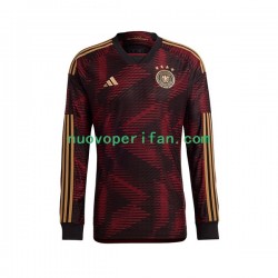 Maglie da Calcio Germania Uomo Trasferta Tenuta Mondiali 2022 Maniche Lunghe