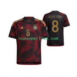 Maglie da Calcio Germania Leon Goretzka 8 Uomo Trasferta Tenuta Mondiali 2022 Maniche Corte