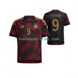 Maglie da Calcio Germania Timo Werner 9 Uomo Trasferta Tenuta Mondiali 2022 Maniche Corte