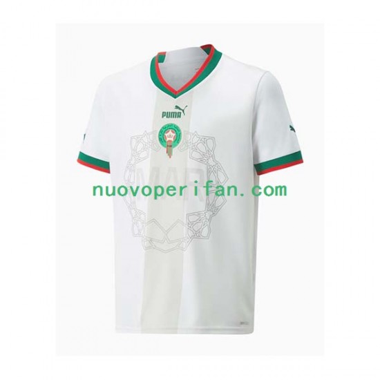 Maglie da Calcio Marocco Uomo Trasferta Tenuta Mondiali 2022 Maniche Corte
