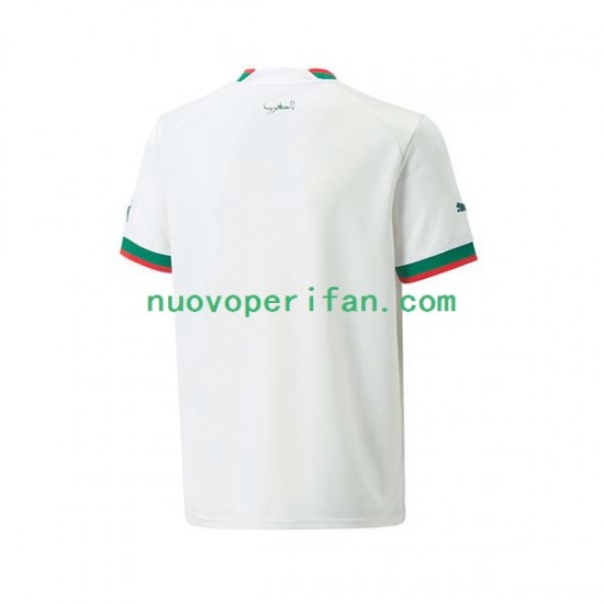 Maglie da Calcio Marocco Uomo Trasferta Tenuta Mondiali 2022 Maniche Corte