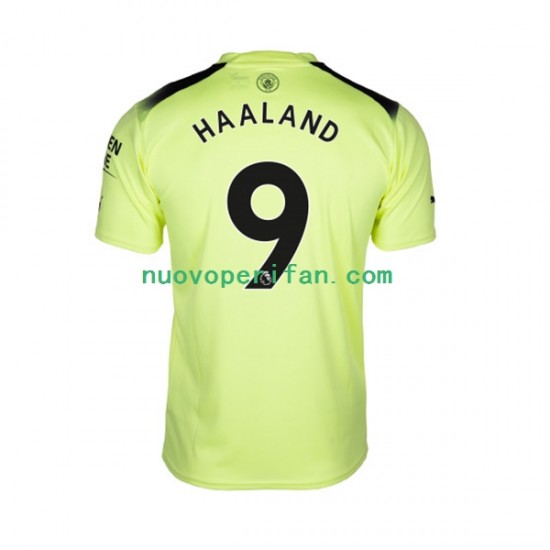 Maglie da Calcio Manchester City Haaland 9 Uomo Alternativa Tenuta 2022-2023 Maniche Corte