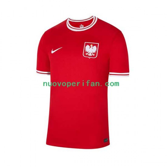 Maglie da Calcio Polonia Uomo Trasferta Tenuta Mondiali 2022 Maniche Corte