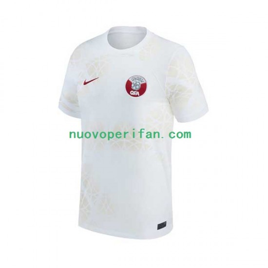 Maglie da Calcio Qatar Uomo Trasferta Tenuta Mondiali 2022 Maniche Corte