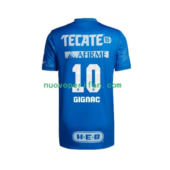 Maglie da Calcio Tigres UANL André-Pierre Gignac 10 Uomo Trasferta Tenuta 2022-2023 Maniche Corte